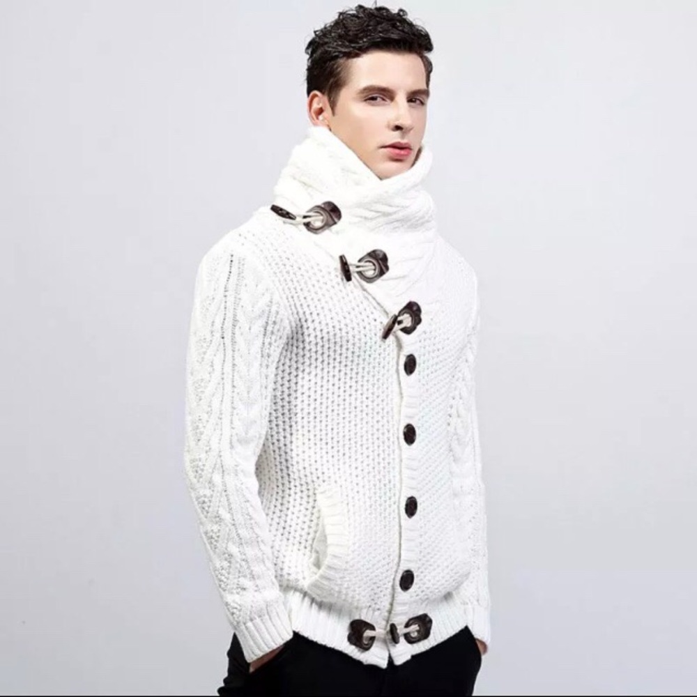 Loose fit 100% knit warm sweat jacket